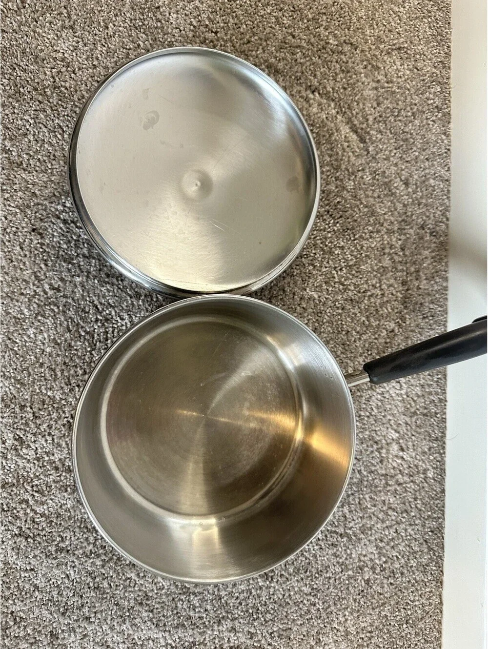 Vintage Revere Ware 2Qt Stainless Steel Sauce Pan Pot with Lid GOOD SHAPE